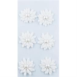 AussieSuperStore Art & Craft Essentials White Garden Theme Paper Flowers (in 4 colors) Garden Theme Paper Flowers | Scrapbooking Stickers | Embellishments 9323823186463 JBS159