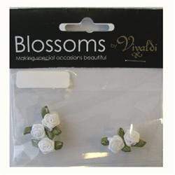 AussieSuperStore Art & Craft Essentials White Grub Rose with Leaves (in 6 colors) Grub Rose with Leaves | Artificial Flower Party Decoration 9323823116446 GRL1WH