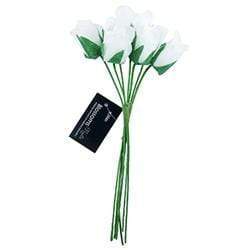 AussieSuperStore Art & Craft Essentials White Poly Rose (in 3 colors) Poly Rose (in 3 colors) | Artificial Craft Flower Party Decoration 9323823186289 RBF15WH