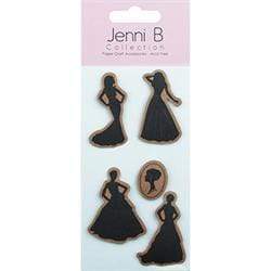 AussieSuperStore Art & Craft Essentials Women 3D stickers Women 3D stickers | Craft Embellishment | Scrapbooking Embellishment 9323823193072 JB16026