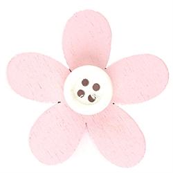 AussieSuperStore Art & Craft Essentials Wood Flower with Button Embellishments Wood Flower with Button Embellishments | Craft Embellishment | Scrapbooking Embellishment 9331468058724 VCEMB14