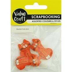 AussieSuperStore Art & Craft Essentials Wooden Cats Shapes Wooden Cats Shapes | Craft Embellishment | Scrapbooking Embellishment 9331468054948 VJY647