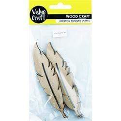 AussieSuperStore Art & Craft Essentials Wooden Craft Feathers 13cm Wooden Craft Feathers 13cm | Craft Wooden Shapes | Laser cut Wooden Shapes 9331468049401 VCWD02