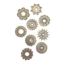 AussieSuperStore Art & Craft Essentials Wooden Craft Flowers Assorted Wooden Craft Flowers Assorted | Craft Wooden Shapes | Laser cut Wooden Shapes 9331468049517 VCWD13