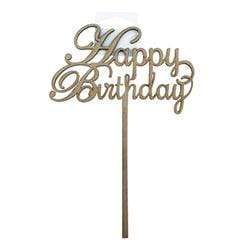 AussieSuperStore Art & Craft Essentials Wooden Craft Happy Birthday Wooden Craft Happy Birthday | Craft Wooden Shapes | Laser cut Wooden Shapes 9331468049456 VCWD07