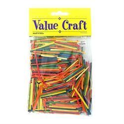 AussieSuperStore Art & Craft Essentials Wooden Craft Matchsticks Multicolour Wooden Craft Matchsticks Multicolour | Craft Wooden Sticks | Wooden Shapes items 9331468034919 VCWM9