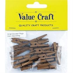 AussieSuperStore Art & Craft Essentials Wooden Craft Pegs Gold Wooden Pegs Gold | Craft Tiny Pegs | Craft Wooden Items | Mini Wooden Pegs 9331468045830 VCWM20