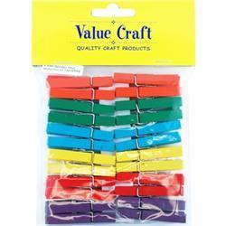 AussieSuperStore Art & Craft Essentials Wooden Craft Pegs Multicolour Wooden Craft Pegs Multicolour | Craft Wooden Items | Mini Wooden Pegs 9331468045793 VCWM16