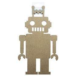 AussieSuperStore Art & Craft Essentials Wooden Craft Robot Wooden Robot | Craft Wooden Shapes | Laser cut Wooden Shapes 9331468049432 VCWD05
