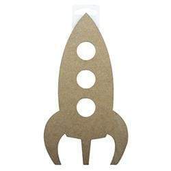 AussieSuperStore Art & Craft Essentials Wooden Craft Rocket Wooden Rocket | Craft Wooden Shapes | Laser cut Wooden Shapes 9331468049418 VCWD03
