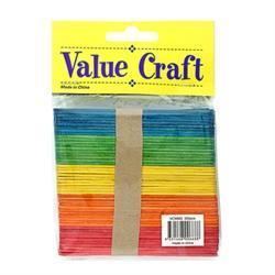AussieSuperStore Art & Craft Essentials Wooden Craft Sticks Multicolour Wooden Sticks Multicolour | Craft Wooden Popsicle Sticks | Wooden Shapes items 9331468034933 VCWM11