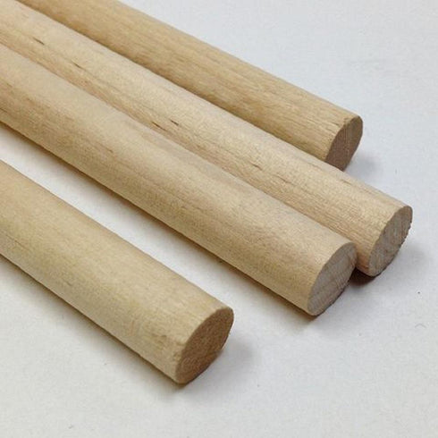 AussieSuperStore Art & Craft Essentials Wooden Dowel Rod 12mm X 300mm Wooden Dowel Rod 12mm X 300mm | Craft Wooden Sticks | Wooden Shapes items WO135
