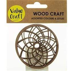 AussieSuperStore Art & Craft Essentials Wooden Dream Catcher 70x70mm Wooden Dream Catcher 70x70mm | Craft Wooden Shapes | Dreamcatcher Supplies 9331468051350 VCWD14