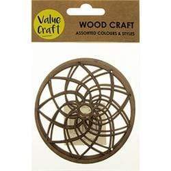 AussieSuperStore Art & Craft Essentials Wooden Dream Catcher 90x90mm Wooden Dream Catcher 90x90mm | Craft Wooden Shapes | Dreamcatcher Supplies 9331468051367 VCWD15