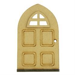 AussieSuperStore Art & Craft Essentials Wooden Fairy Door with Window Wooden Fairy Door with Window | Fairy Gardens supplies | Fairy Houses Supplies 9331468055297 VJY682