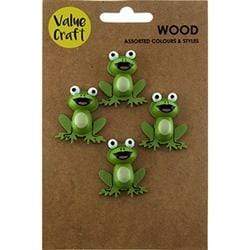 AussieSuperStore Art & Craft Essentials Wooden Frogs Shape Wooden Frogs Shape | Craft Wooden Shapes | Laser cut Wooden Shapes 9331468054504 VJY184