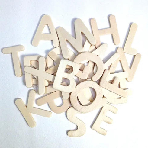 AussieSuperStore Art & Craft Essentials Wooden Letters 25mm Wooden Letters 25mm | Craft Wooden Shapes | Wooden Shapes WO110