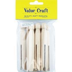 AussieSuperStore Art & Craft Essentials Wooden Old Fashioned Pegs Wooden Pegs Old Fashioned | Dolly Pegs | Craft Wooden Pegs 9331468045809 VCWM17