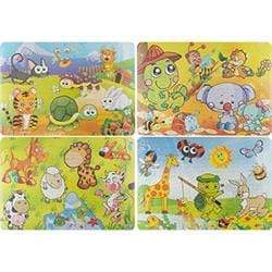 AussieSuperStore Games & Activities Animals 4 Puzzle Pack Animals 4 Puzzle Pack | Cardboard Jigsaw Puzzle for Kids 9331468060499 VJY866