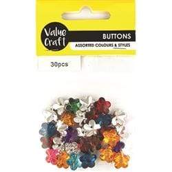 AussieSuperStore Haberdashery Supplies Acr Flower Button 1.5cm Acr Flower Button 1.5cm | Craft Buttons | Sewing Buttons 9331468058908 VJY846