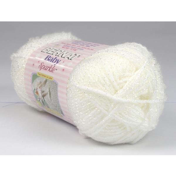 AussieSuperStore Haberdashery Supplies Bernat Baby Sparkle White Yarn Bernat Baby Sparkle White Yarn | Knitting Wool | Yarn | Crotchet Yarn Part Number 020977 020977