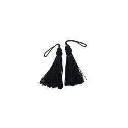 AussieSuperStore Haberdashery Supplies Black Rayon 11 cm Tassels (in 8 colors) Rayon 11 cm Tassels (in 8 colors) | Trims for sewing 9323823109158 TAS003