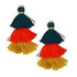 AussieSuperStore Haberdashery Supplies Blue/Orange/Yellow Triple Layer Tassels (in 4 colors) Triple Layer Tassels (in 4 colors) | Trims for Sewing | Sewing Supplies 9331468055624 VJY693