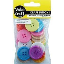 AussieSuperStore Haberdashery Supplies Buttons 30mm Buttons 30mm | Craft Buttons | Sewing Buttons 9331468050025 VJY290