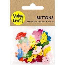 AussieSuperStore Haberdashery Supplies Car Shape Wooden Buttons  Car Shape Wooden Buttons | Craft Buttons | Sewing Buttons | Bulk Cheap Button 9331468058793 VCWB15