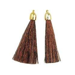 AussieSuperStore Haberdashery Supplies Copper Metallic Tassels 7cm (in 5 colors) Tassels 7cm (in 5 colors) | Trims for Sewing | Sewing Supplies | Haberdashery 9331468055020 VJY655