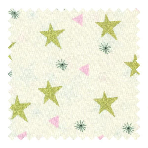 AussieSuperStore Haberdashery Supplies Cream Stars Festive Patterns Fabric 110cm X 10m (in 5 styles) Festive Patterns Fabric 110cm X 10m | Fabric Textiles | Dress Fabric Online 640124-CREAM STARS 640124