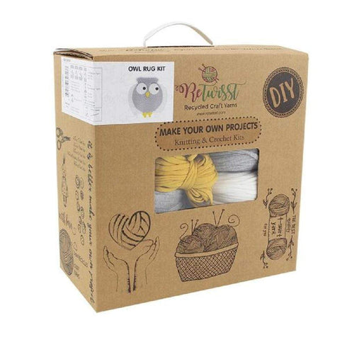 AussieSuperStore Haberdashery Supplies DIY Retwisst Owl Rug Knitting Kit DIY Retwisst Owl Rug Knitting Kit| Knitting Wool | Yarn | Crotchet Yarn Part Number 036102 036102