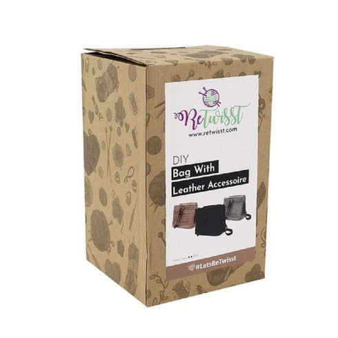 AussieSuperStore Haberdashery Supplies DIY Retwisst Shoulder Bag with Leather Knitting Kit DIY Retwisst Shoulder Bag with Leather Knitting Kit | Knitting Wool | Yarn | Crotchet Yarn Part Number 036111 036111
