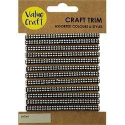 AussieSuperStore Haberdashery Supplies Faux Suede with Two Rows of Metal Dots Trims Faux Suede with Two Rows of Metal Dots Trims | Trims for Sewing 9331468051558 VJY212