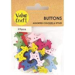 AussieSuperStore Haberdashery Supplies Giraffe Wood Buttons Giraffe Wood Buttons | Craft Buttons | Sewing Buttons 9331468058786 VCWB14