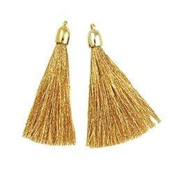 AussieSuperStore Haberdashery Supplies Gold Metallic Tassels 7cm (in 5 colors) Tassels 7cm (in 5 colors) | Trims for Sewing | Sewing Supplies | Haberdashery 9331468055006 VJY653