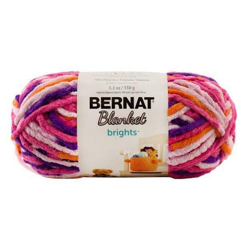 AussieSuperStore Haberdashery Supplies Jump Rope Varigated Bernat Yarn Blanket Brights (in 16 colors) Bernat Yarn Blanket Brights (in 16 colors) | Knitting Wool | Yarn | Crotchet Yarn Part Number 020991-12015 020991