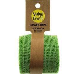 AussieSuperStore Haberdashery Supplies Lime Jute Ribbon Trims (in 4 colours) Jute Ribbon Trims (in 4 colours) | Trims for Sewing 9331468051848 VJY482