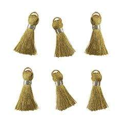 AussieSuperStore Haberdashery Supplies Metallic Gold 20mm Mini Tassels (in 4 colours) 20mm Mini Tassels (in 4 colours) | Trims for Sewing | Sewing Supplies 9331468004578 VJY104