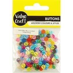 AussieSuperStore Haberdashery Supplies Mini Buttons 6mm Mini Buttons 6mm | Craft Buttons | Sewing Buttons | Bulk Cheap Button 9331468058045 VJY287