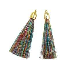 AussieSuperStore Haberdashery Supplies Multi Metallic Tassels 7cm (in 5 colors) Tassels 7cm (in 5 colors) | Trims for Sewing | Sewing Supplies | Haberdashery 9331468054993 VJY652