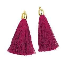 AussieSuperStore Haberdashery Supplies Pink Metallic Tassels 7cm (in 5 colors) Tassels 7cm (in 5 colors) | Trims for Sewing | Sewing Supplies | Haberdashery 9331468055037 VJY656