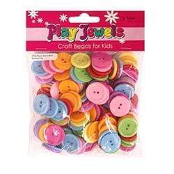 AussieSuperStore Haberdashery Supplies Plastic Button Beads (in 2 styles) Plastic Button Beads | Jewellery Making Beads | Sewing Buttons