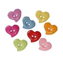 AussieSuperStore Haberdashery Supplies Plastic Button Heart 23mm Plastic Button Beads (in 2 styles) Plastic Button Beads | Jewellery Making Beads | Sewing Buttons 9323823158903 PJV107