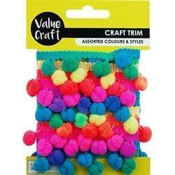 AussieSuperStore Haberdashery Supplies Pom Pom Large Trims Pom Pom Large Trims | Trims for sewing 9331468050414 VJY112