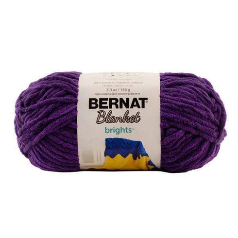 AussieSuperStore Haberdashery Supplies Pow Purple Bernat Yarn Blanket Brights (in 16 colors) Bernat Yarn Blanket Brights (in 16 colors) | Knitting Wool | Yarn | Crotchet Yarn Part Number 020991-12007 020991