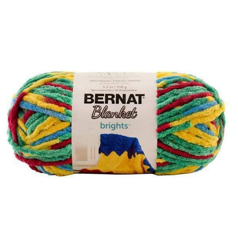 AussieSuperStore Haberdashery Supplies Rainbow Shine Varigated Bernat Yarn Blanket Brights (in 16 colors) Bernat Yarn Blanket Brights (in 16 colors) | Knitting Wool | Yarn | Crotchet Yarn Part Number 020991-12016 020991