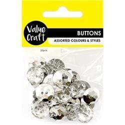 AussieSuperStore Haberdashery Supplies Round Acrylic Buttons 1.7cm Round Acrylic Buttons 1.7cm  | Craft Buttons | Sewing Buttons 9331468058922 VJY848