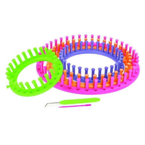 AussieSuperStore Haberdashery Supplies Round Loom Knitting Set Round Loom Knitting Set | Crotchet Yarn & Wool tool Supplies Part Number 020315 020315