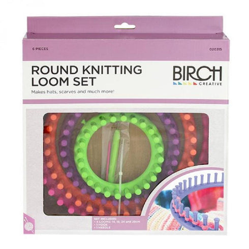 AussieSuperStore Haberdashery Supplies Round Loom Knitting Set Round Loom Knitting Set | Crotchet Yarn & Wool tool Supplies Part Number 020315 020315